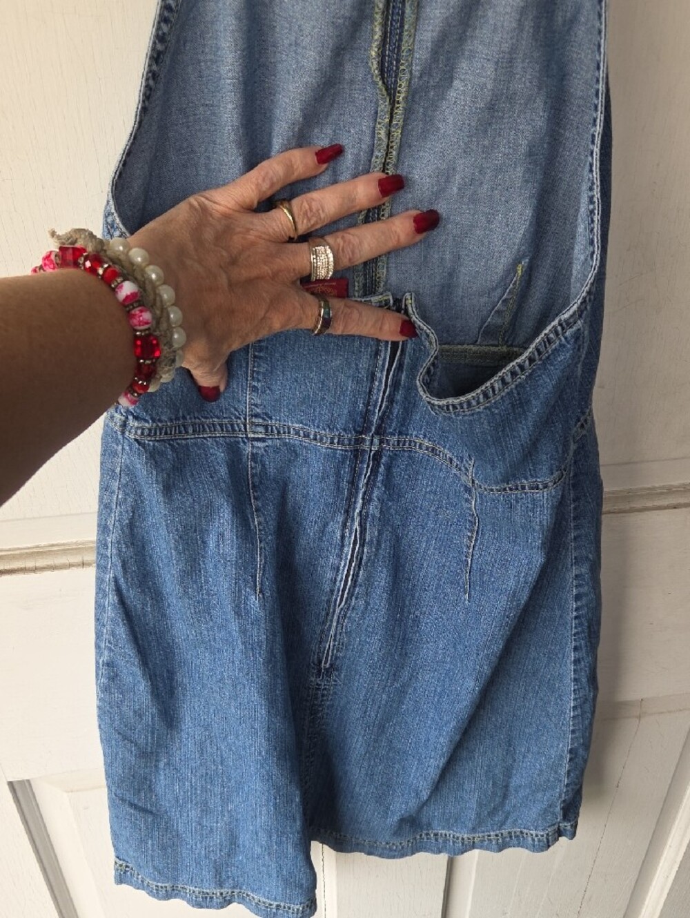 GAP Blue Denim Halter Dress Y2k - Picture 2 of 8